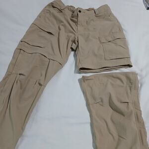 REI Women's Convertible Pants size 10 Khaki quick dry working zippers easy care